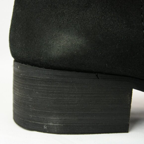 BooRoo Jules Leather Suede Fleece Side Zip Chunky Buckle Ankle Boots Booties 9 - Picture 7 of 13